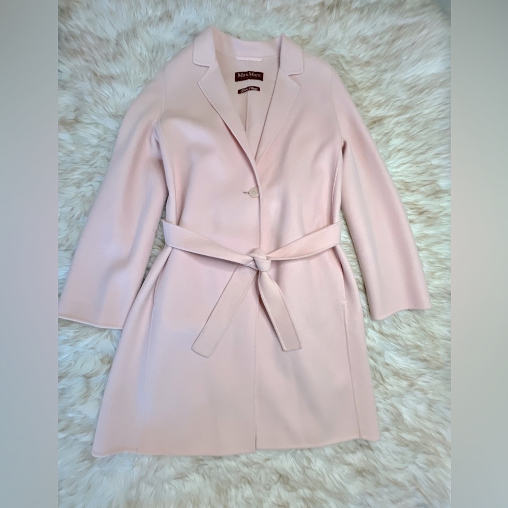 Max Mara Belted Wool Blend Coat
